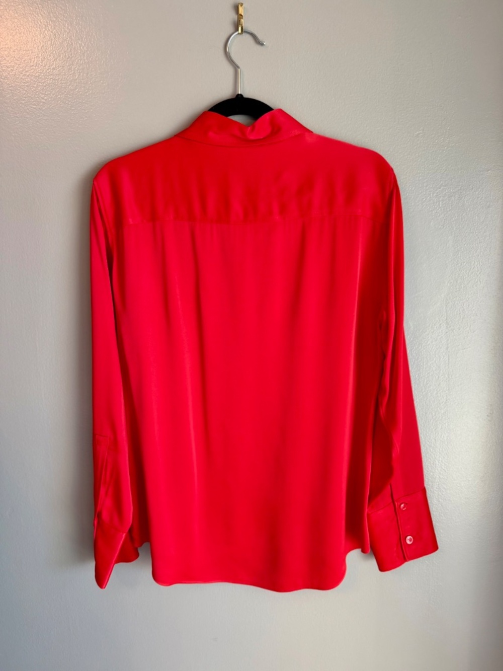 Red Satin Zara Blouse - Picture 5 of 5